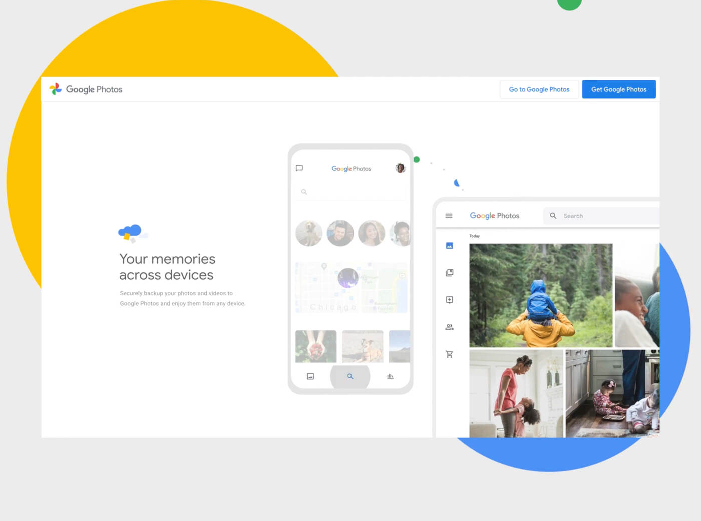 Google Photos landing page