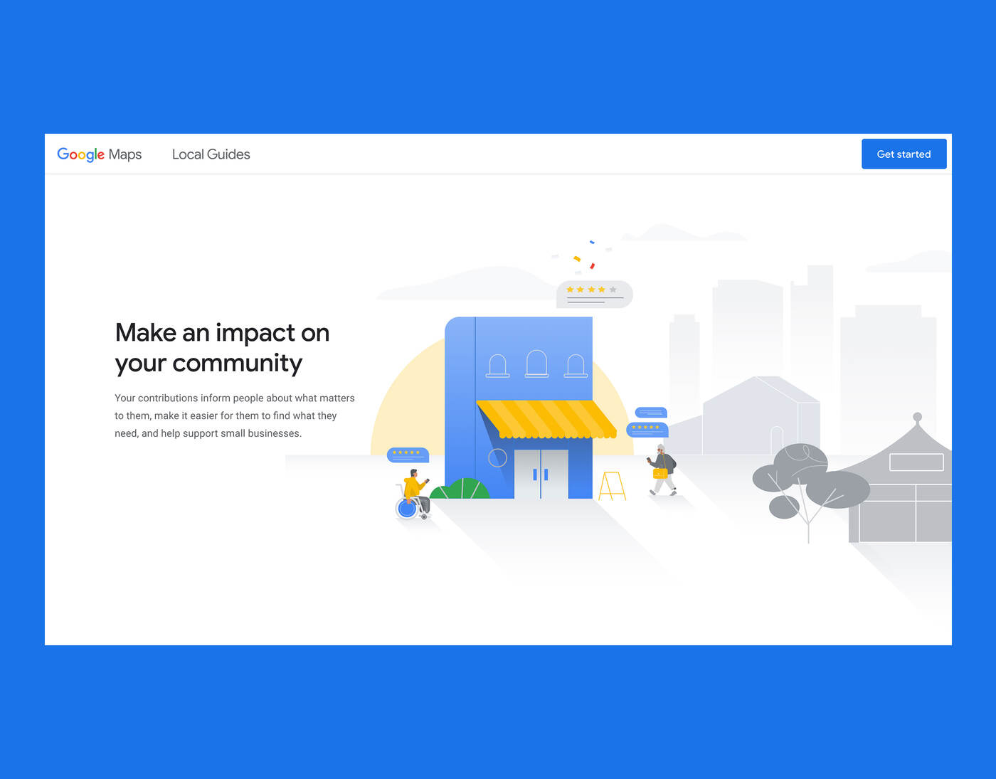 Google Maps Local Guides page layouts