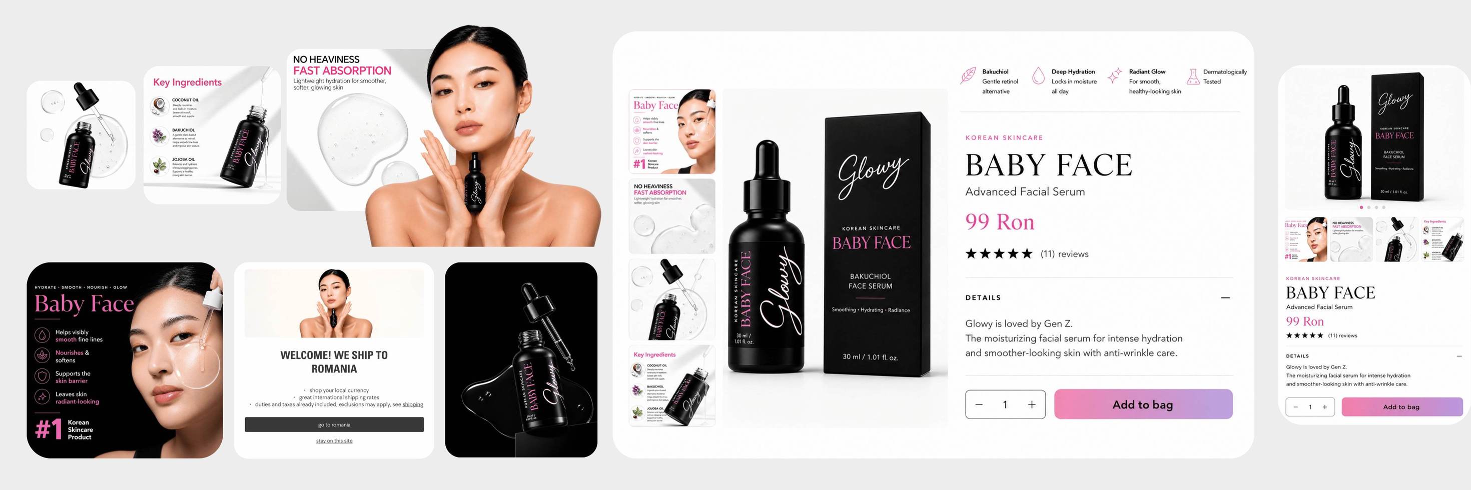 Glowy Baby Face campaign spread